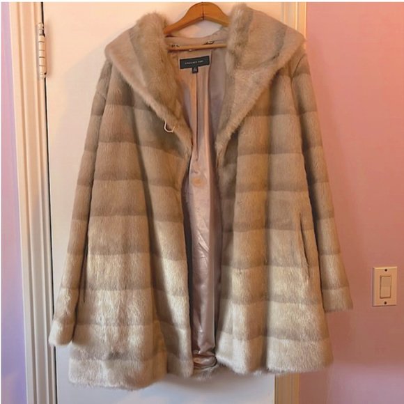 Jones New York faux fur women’s jacket size X - Picture 1 of 8